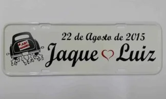Placa Personalizada para Casamento Adesivada