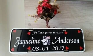 Placa Personalizada Noivinhos para Casamento