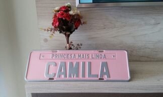 Placa Personalizada para Aniversário - Princesa