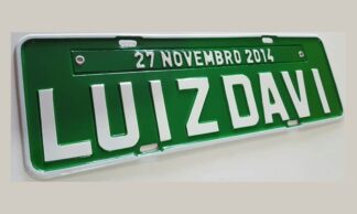 Promoção 03 Placas de Carro Personalizadas - Luiz Davi