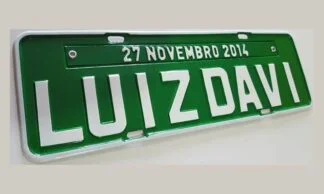 Promoção 03 Placas de Carro Personalizadas - Luiz Davi