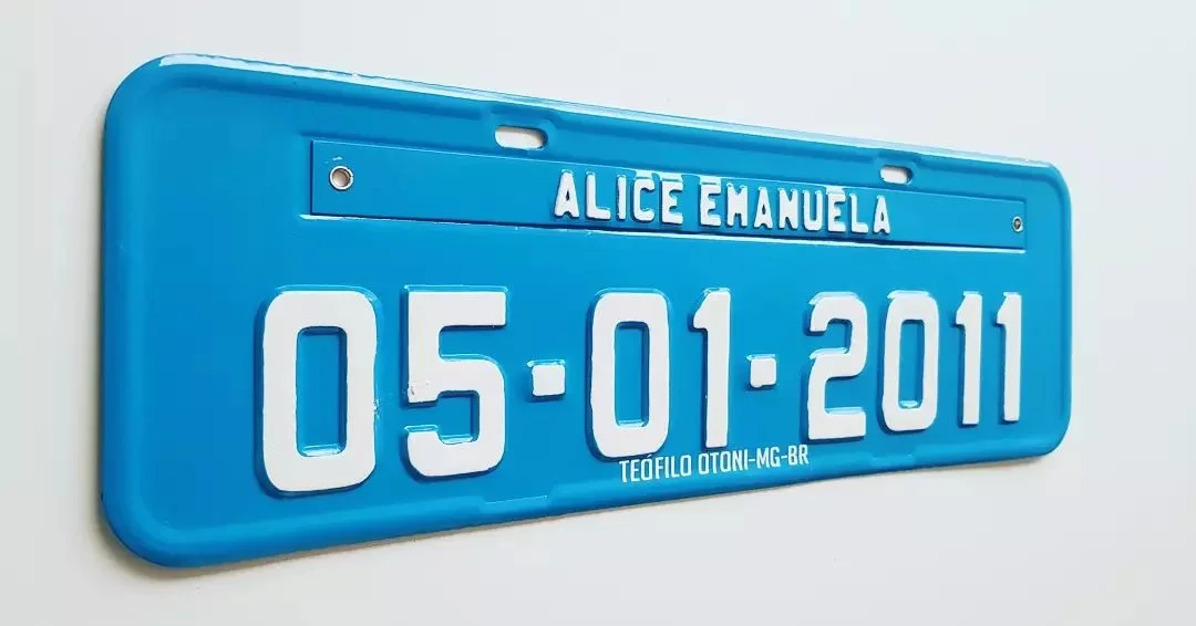 Placas de Carro Personalizadas - Azul