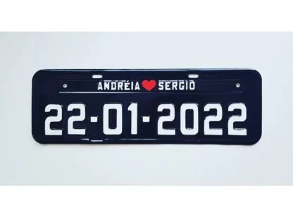 Placas de Carro Personalizadas - Preta Promoção