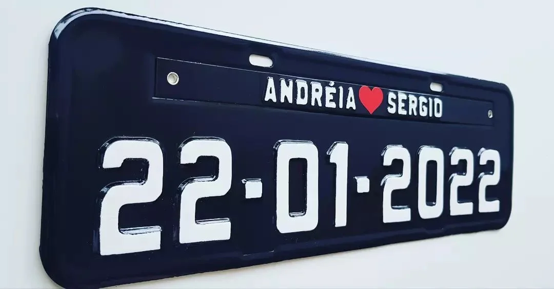 Placas de Carro Personalizadas - Preta