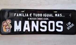 Placa de Carro Personalizada Família "Exclusiva"