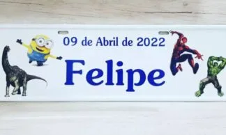 Fabrica Placa de Carro Adesivada para Aniversário