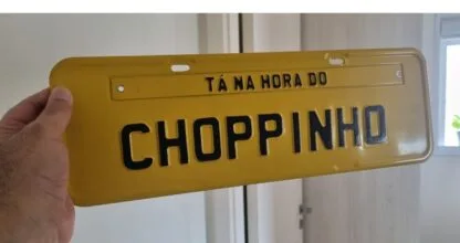 Placa de Carro Personalizada: Tá na Hora do Chopinho - Imagem 2