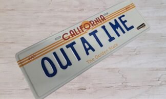 Placa OUTATIME - Réplica California DeLorean