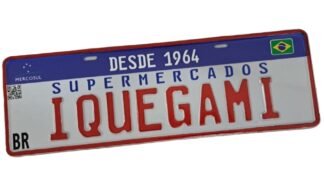 Placa Mercosul Personalizada com Nome da Empresa