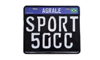 Placa de Moto Mercosul Personalizada Decorativa