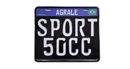 Placa de Moto Mercosul Personalizada Decorativa